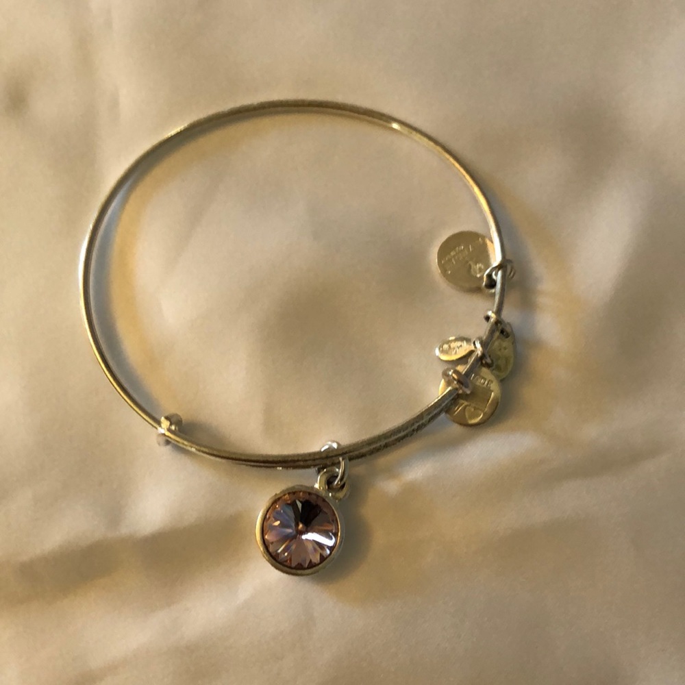 Alex and Ani October Birthstone Charm Bangle, Rose